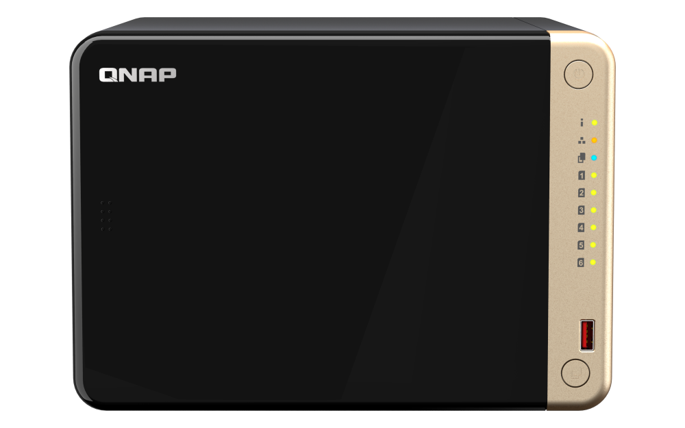 QNAP 6-bay Intel Celeron N5105/N5095 Non-expandable 8GB RAM NAS (QN-TS-664-8G) (3 Years Manufacture Local Warranty In Singapore)