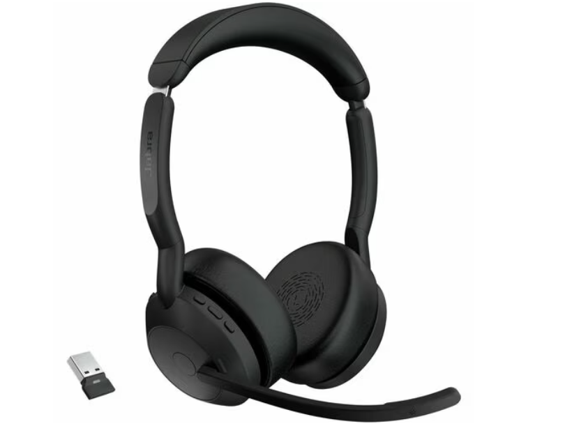 JABRA Evolve2 55 Stereo Wireless Headset With USB-A /USB-C  (2 Years Manufacture Local Warranty In Singapore)