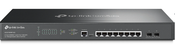 TP-LINK Omada 8-Port 2.5GBASE-T and 2-Port 10GE SFP+ L2+ Managed Switch with 8-Port PoE+ (TL-SG3210XHP-M2) (5 Years Manufacture Local Warranty In Singapore)