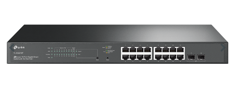 TP-LINK JetStream 18-Port Gigabit Smart Switch with 16-Port PoE+ (TL-SG2218P) (5 Years Manufacture Local Warranty In Singapore)