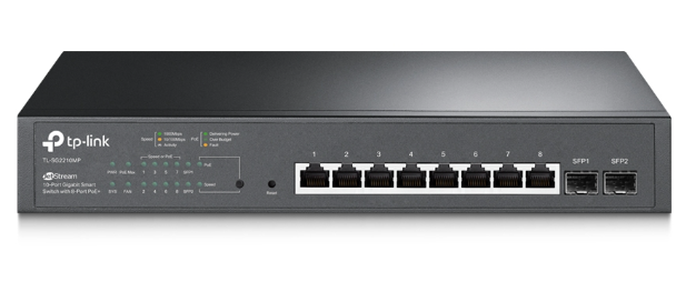 TP-LINK JetStream 10-Port Gigabit Smart Switch with 8-Port PoE+ (TL-SG2210MP) (5 Years Manufacture Local Warranty In Singapore)