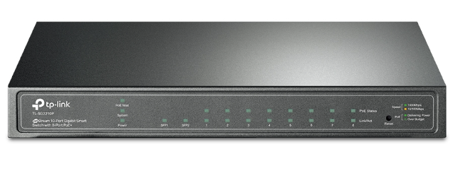 TP-LINK JetStream 10-Port Gigabit Smart Switch with 8-Port PoE+ (TL-SG2210P) (5 Years Manufacture Local Warranty In Singapore)