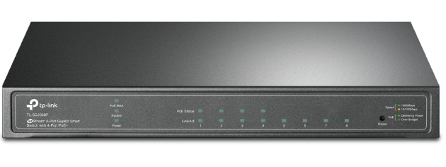 TP-LINK JetStream 8-Port Gigabit Smart Switch with 4-Port PoE+ (TL-SG2008P) (5 Years Manufacture Local Warranty In Singapore)