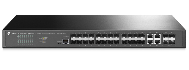 TP-LINK JetStream 24-Port SFP L2+ Managed Switch with 4 10GE SFP+ Slots (TL-SG3428XF) (5 Years Manufacture Local Warranty In Singapore)