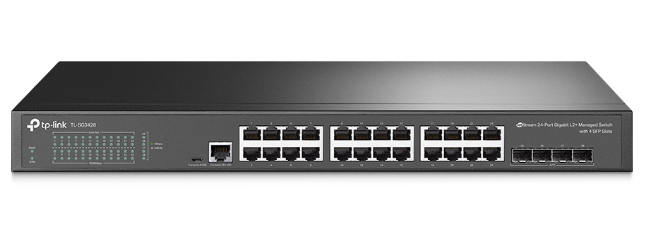 TP-LINK JetStream 24-Port Gigabit L2+ Managed Switch with 4 SFP Slots (TL-SG3428)  (5 Years Manufacture Local Warranty In Singapore)