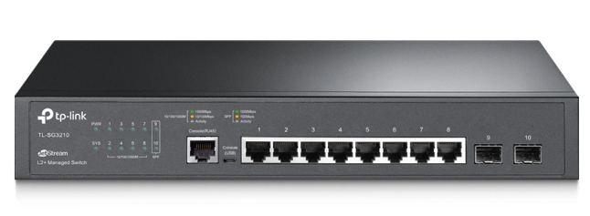 TP-LINK JetStream 8-Port Gigabit L2+ Managed Switch with 2 SFP Slots (TL-SG3210) (5 Years Manufacture Local Warranty In Singapore)