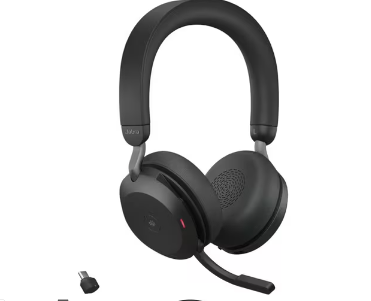 JABRA Evolve2 75 Stereo Wireless Headset With USB-A / USB-C  (2 Years Manufacture Local Warranty In Singapore)