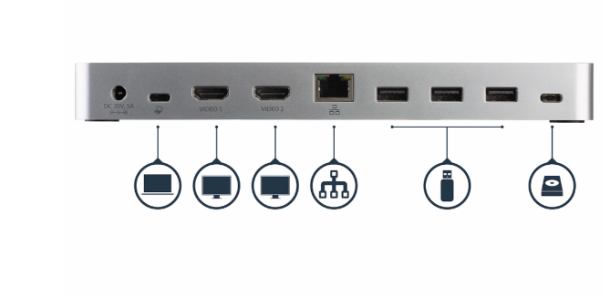 Startech USB Type C Docking Station with 60W - MST30C2HHPDU (3 Years Manufacture Local Warranty In Singapore)