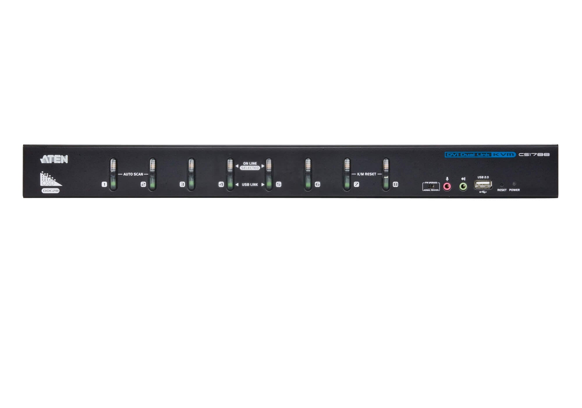 Aten 8-Port USB DVI Dual Link/Audio KVM Switch- CS1788 (1 Year Manufacture Local Warranty In Singapore)