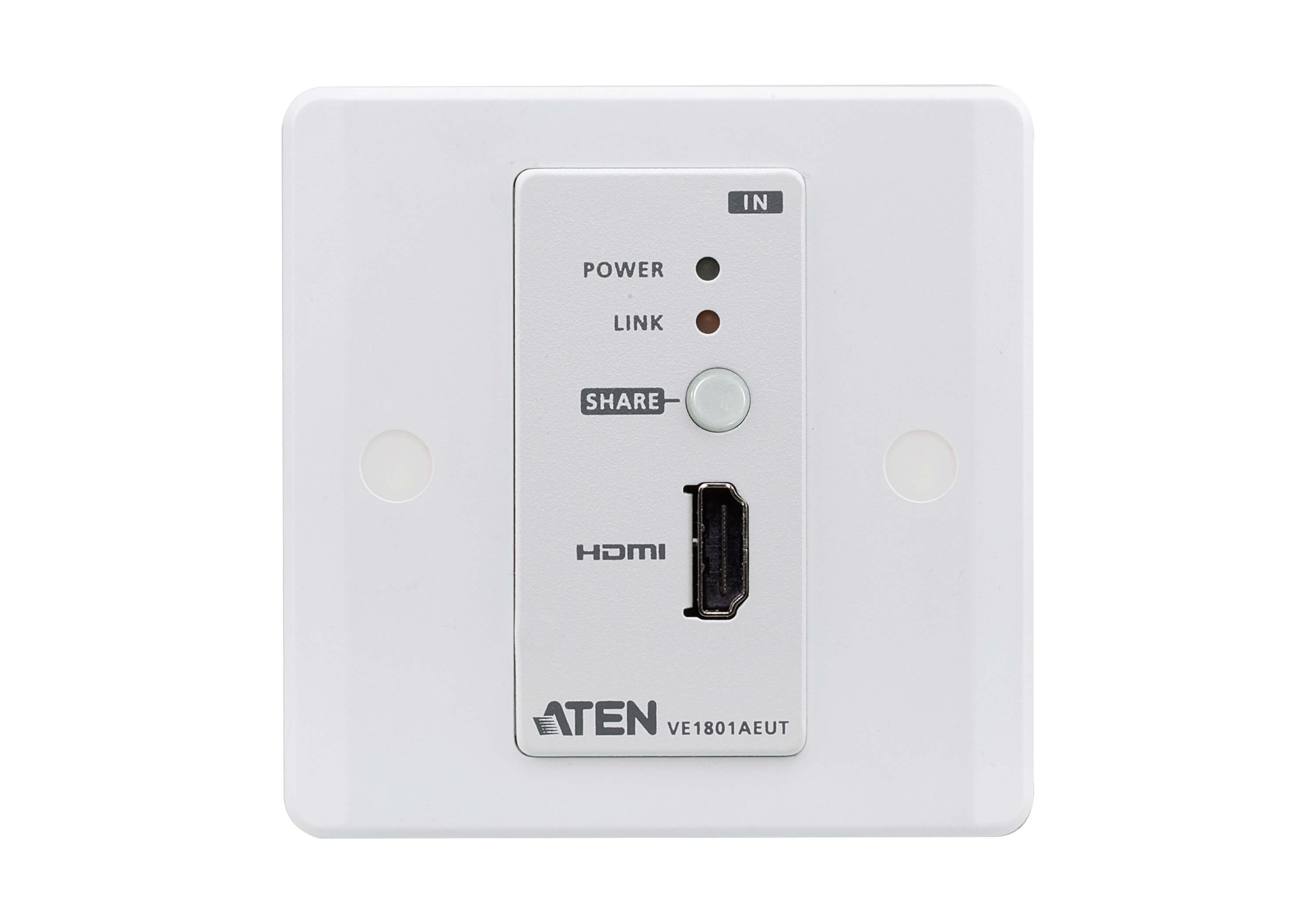 Aten HDMI HDBaseT-Lite Transmitter with EU Wall Plate / PoH (PoH PD) -VE1801AEUT (3 Year Manufacture Local Warranty In Singapore)