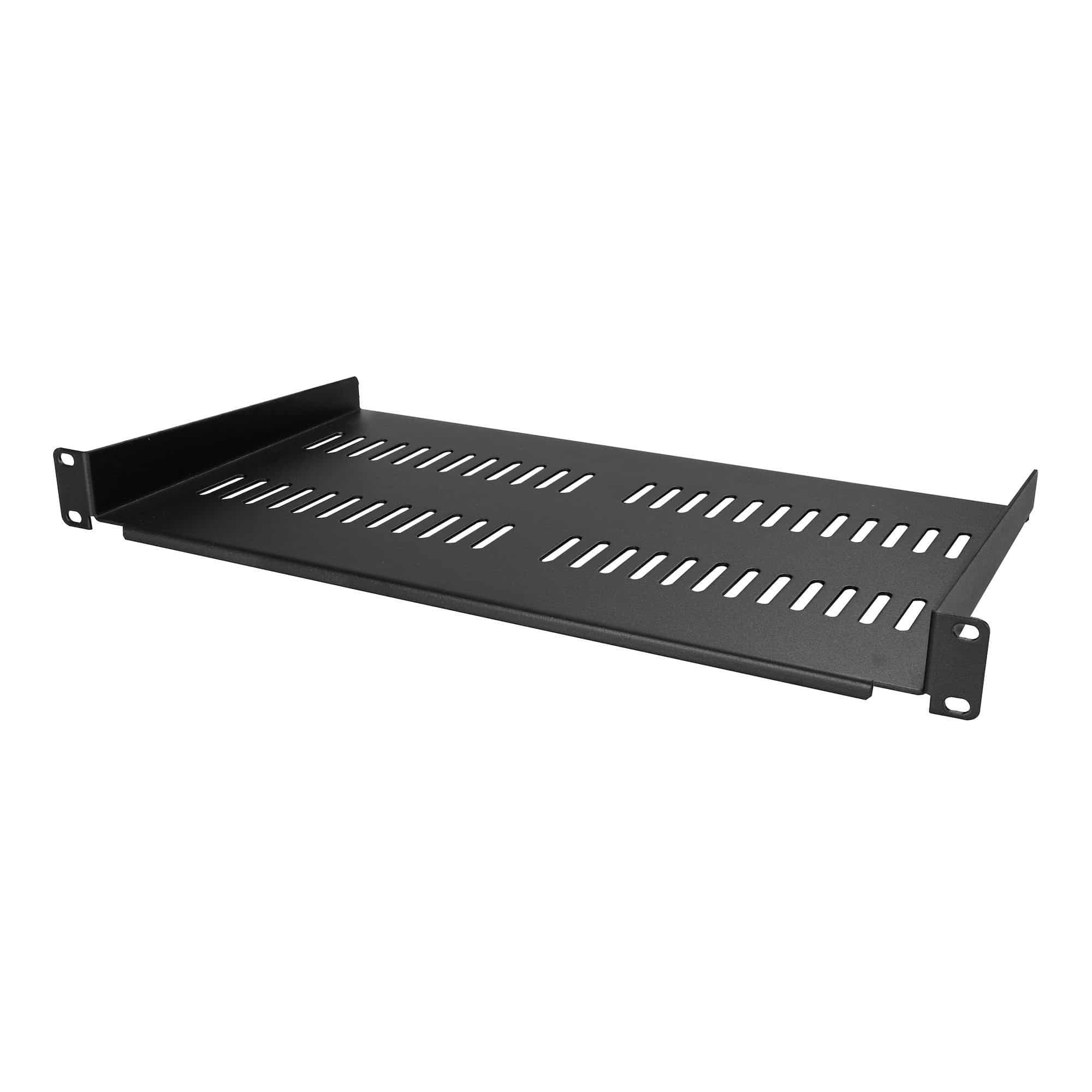 Startech 1U Vented Server Rack Cabinet Shelf - 10in Deep Fixed Cantilever Tray - Rackmount Shelf for 19" AV/Data/Network Equipment Enclosure with Cage Nuts & Screws CABSHELFV1U, Server Rack Accessories, StarTech, Buy Singapore