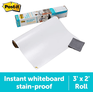 3M Post-it Super Sticky Dry Erase Surface Flexible Whiteboard 3ft x 2ft 3M-DEF3x2 (60 x 90cm) - While Stock  Last