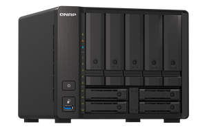 QNAP 9-bay NAS, AMD Ryzen V1500B 4C 8T 2.2GHz, 8GB  , 5 x 2.5"/3.5" SATA 6Gbps + 2 x 2.5" (QN-TS-h973AX-8G) (3 Years Manufacture Local Warranty In Singapore)