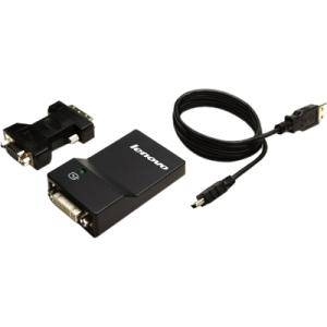 Lenovo USB 3.0 To DVI/VGA Monitor Adapter 0B47072 (1 Years Manufacture Local Warranty In Singapore)-EOL