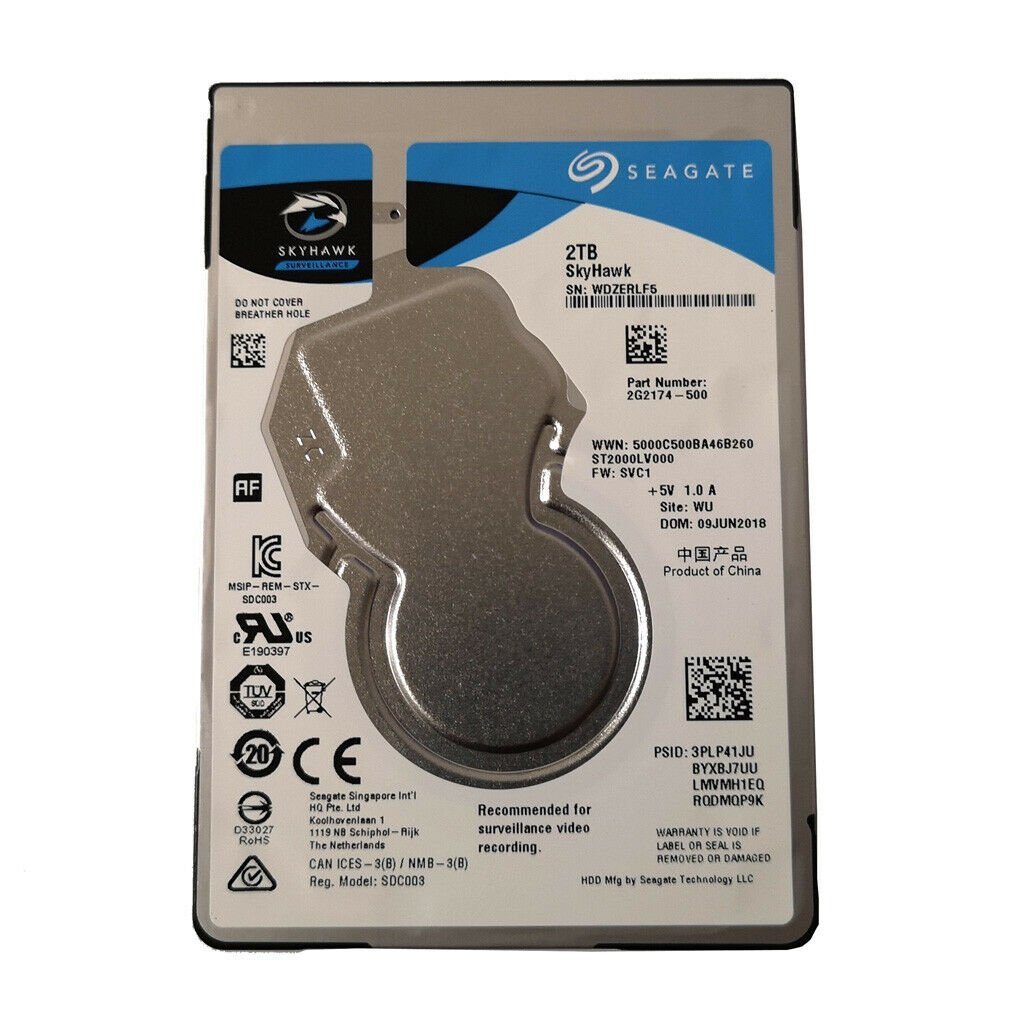 Seagate SKYHAWK MINI 2TB HDD 2.5" SATA(ST2000LV000) - Win-Pro Consultancy Pte Ltd