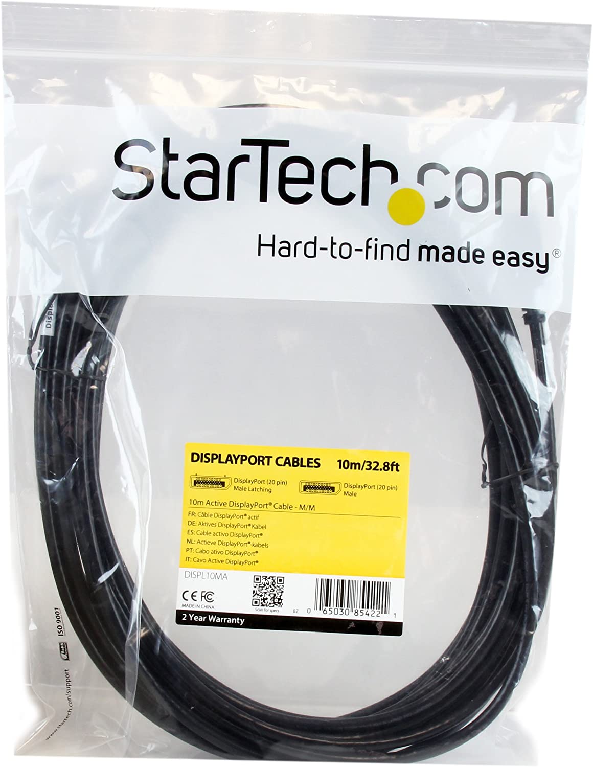 StarTech 10M ACTIVE DISPLAYPORT CABLE (DISPL10MA) - Win-Pro Consultancy Pte Ltd