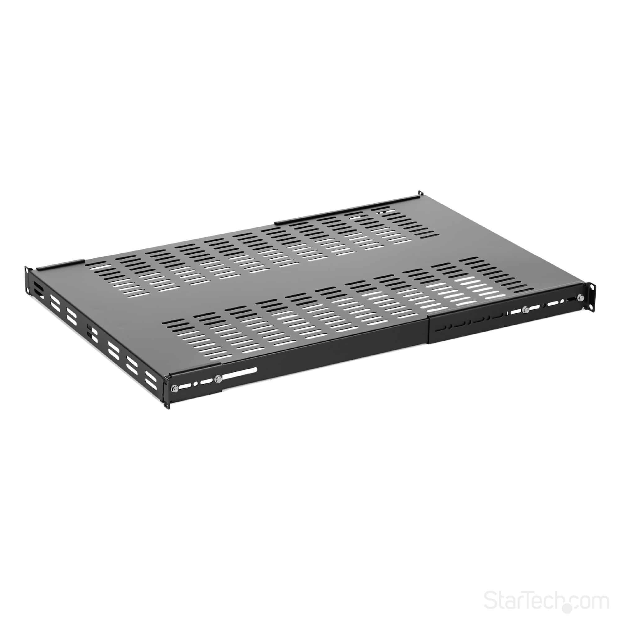 Startech 1U Adjustable Mounting Depth Vented Rack Mount Shelf - Heavy Duty Fixed Rack Shelf 113kg ADJSHELFHDV (Lifetime Local Warranty in Singapore) - Buy Singapore