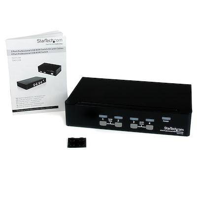 StarTech 4 Port Professional VGA USB KVM Switch with Hub SV431USB - Buy Singapore