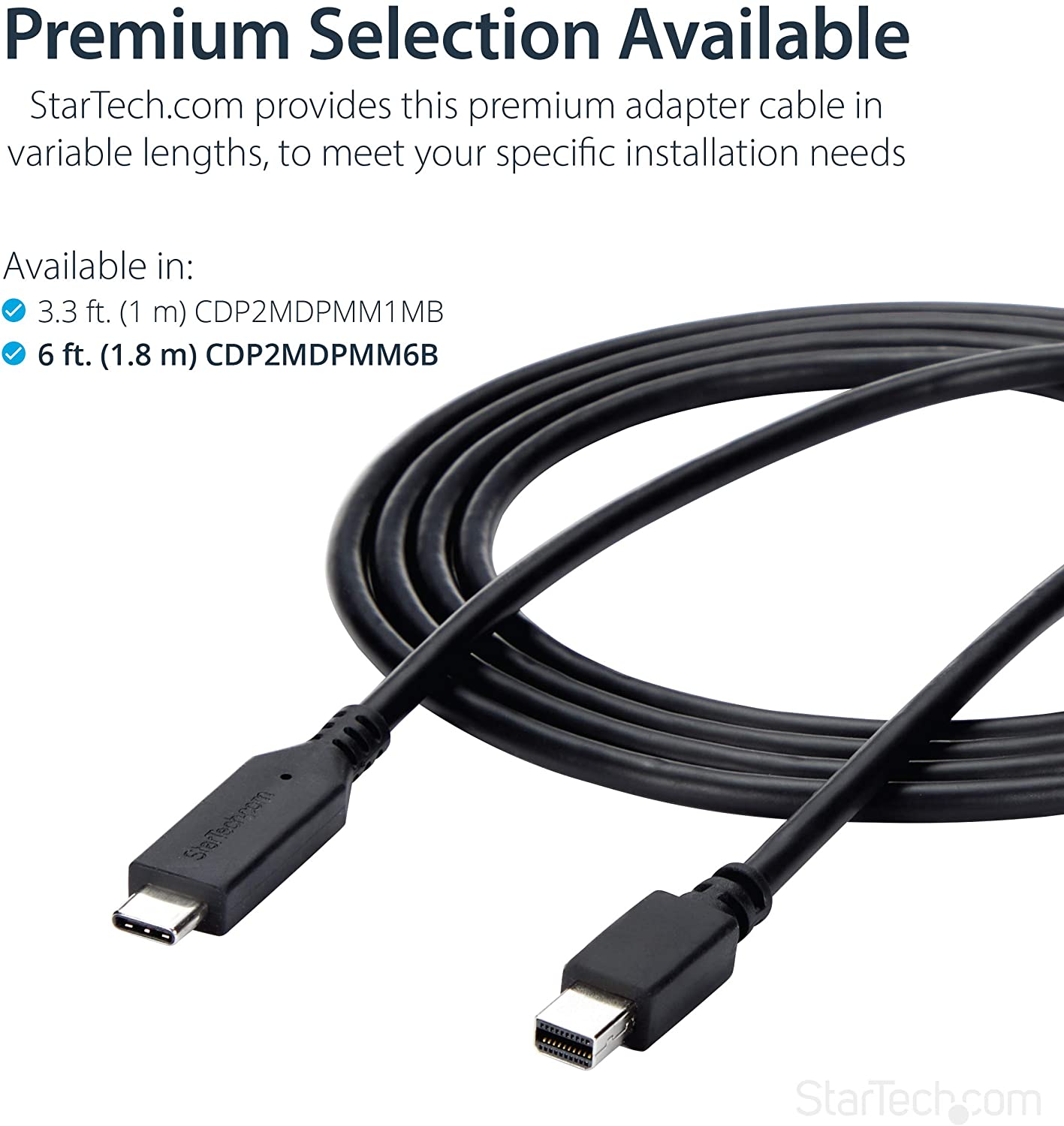 StarTech CABLE USB C TO MINI DISPLAYPORT 1.8M(CDP2MDPMM6B) - Win-Pro Consultancy Pte Ltd