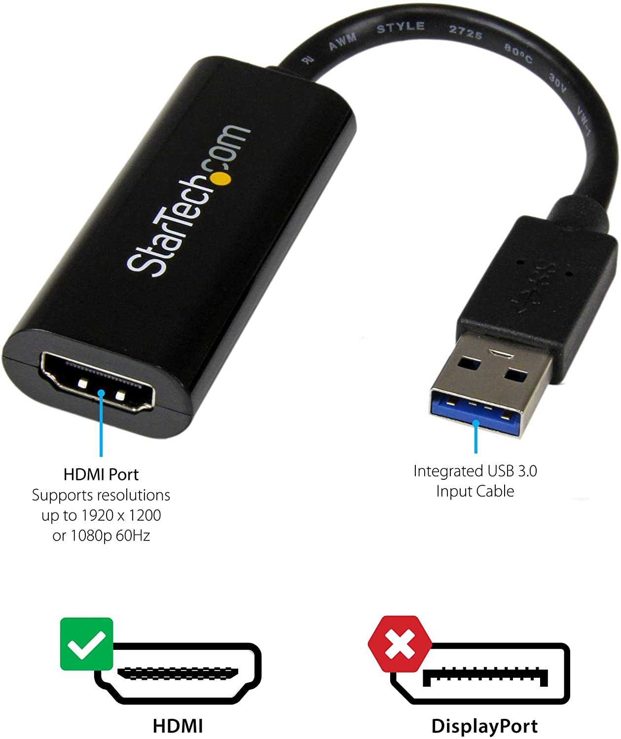 StarTech SLIM USB 3.0 TO HDMI EXTERNAL MULTI MONITOR(USB32HDES) - Win-Pro Consultancy Pte Ltd