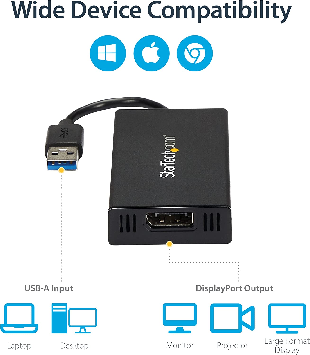 StarTech USB 3.0 TO 4K DISPLAYPORT EXTERNAL MULTI MONITOR VIDEO GRAPHICS ADAPTER(USB32DP4K) - Win-Pro Consultancy Pte Ltd