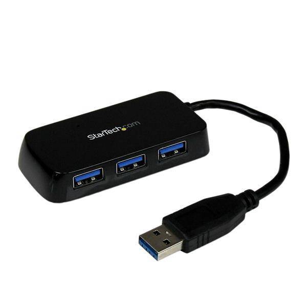 Startech USB to 4 USB 3.0 Hub with Built-in Cable ST4300MINU3B (2 years Local Warranty in Singapore) - Buy Singapore