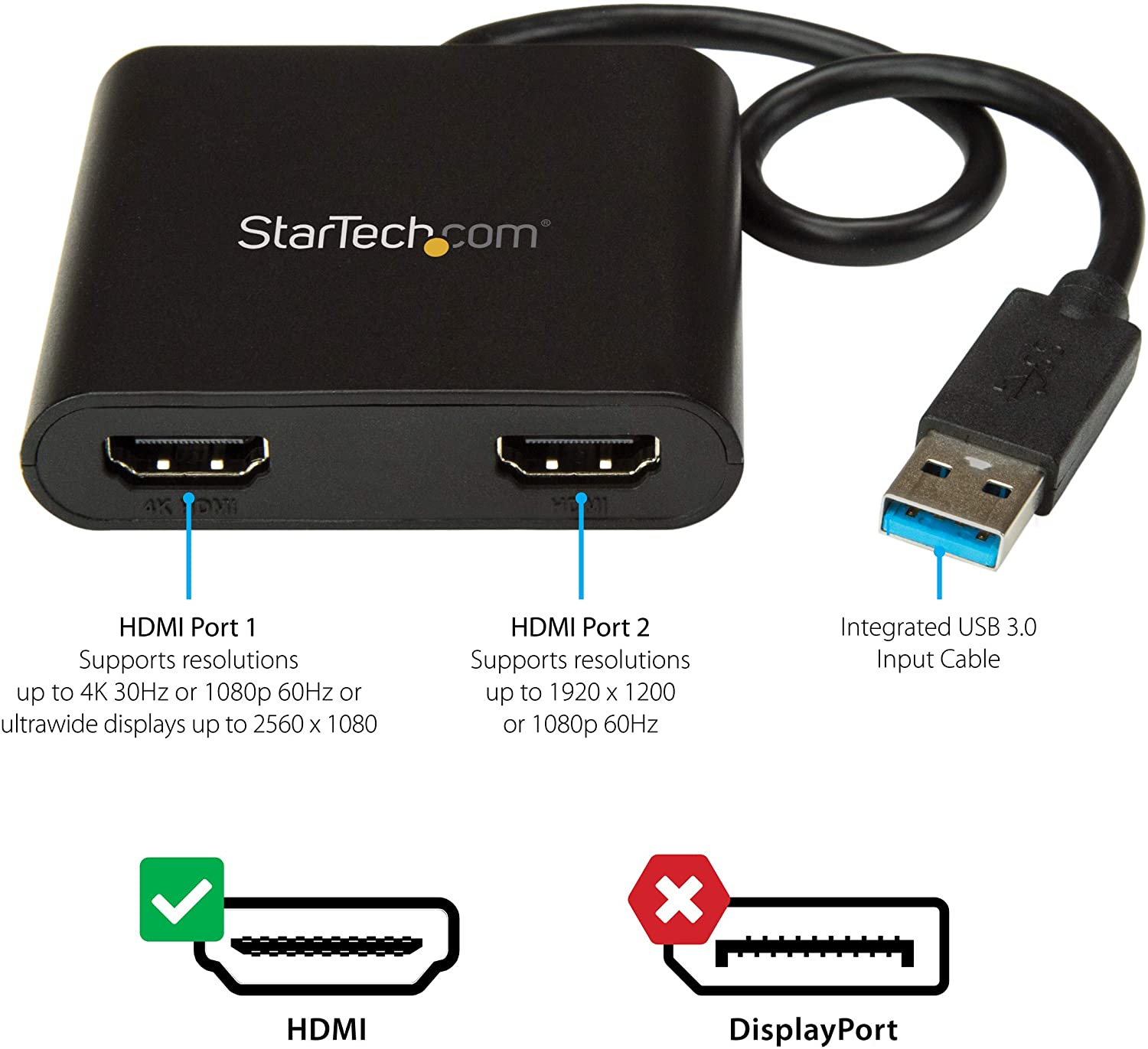 StarTech USB TO HDMI ADAPTER - USB TO DUAL HDMI ADAPTER - USB 3.0 TO HDMI - EXTERNAL VIDEO CARD(USB32HD2) - Win-Pro Consultancy Pte Ltd